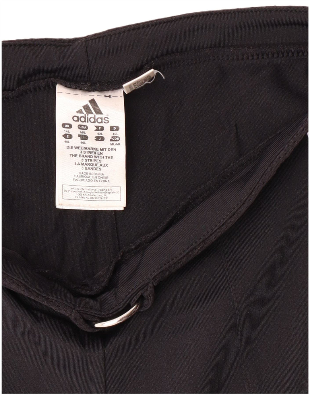 Женские спортивные брюки Adidas Wide Leg UK 14, средний черный, полиамид