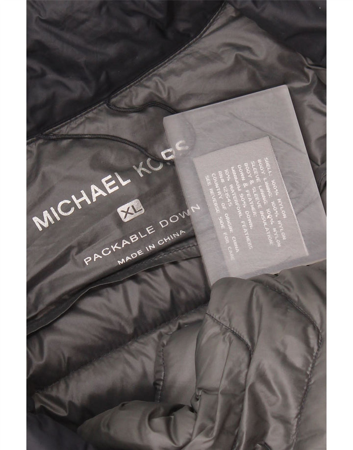 Мужская стеганая куртка MICHAEL KORS UK 42 XL темно-синий нейлон