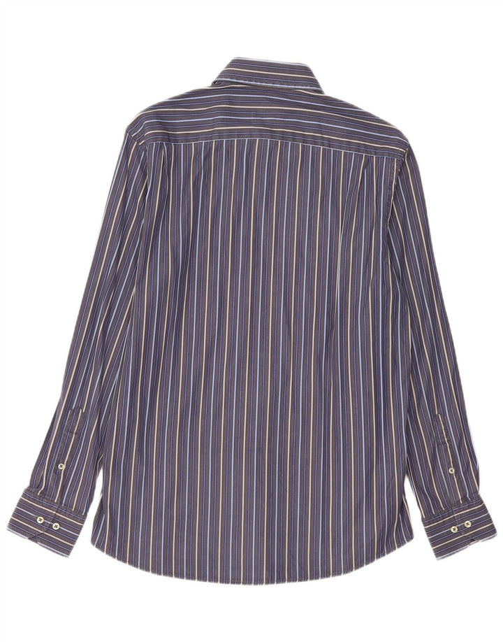 Мужская рубашка Massimo Dutti, размер 42 16 1/2, большая темно-синяя полоска