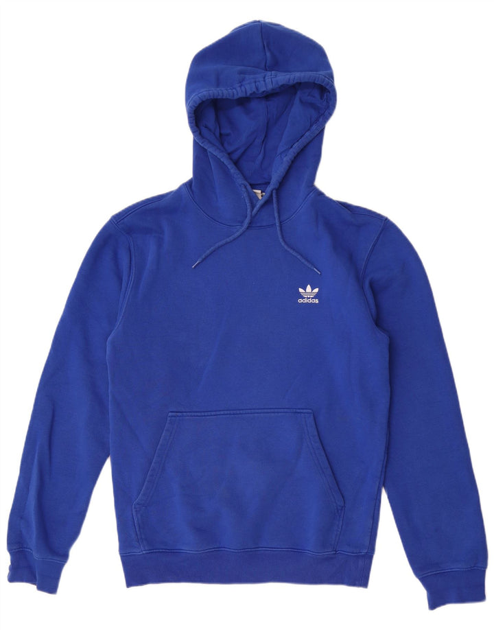 Мужской джемпер с капюшоном Adidas, маленький синий, хлопок