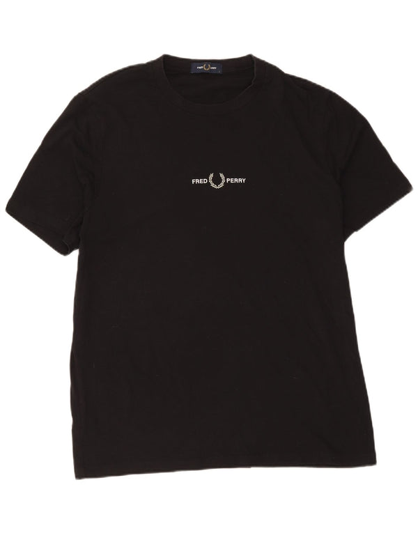 Мужская футболка Fred Perry, большой черный хлопок