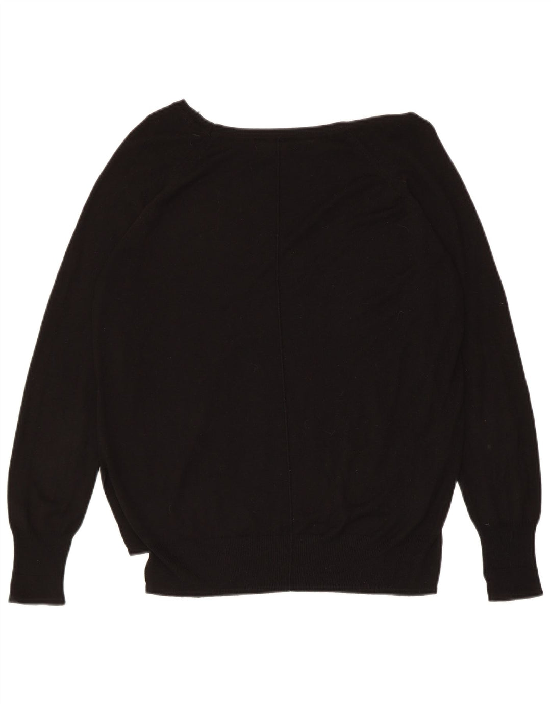 Женский свитер с вырезом «лодочка» ZARA UK 14, большой, черный, синтетический