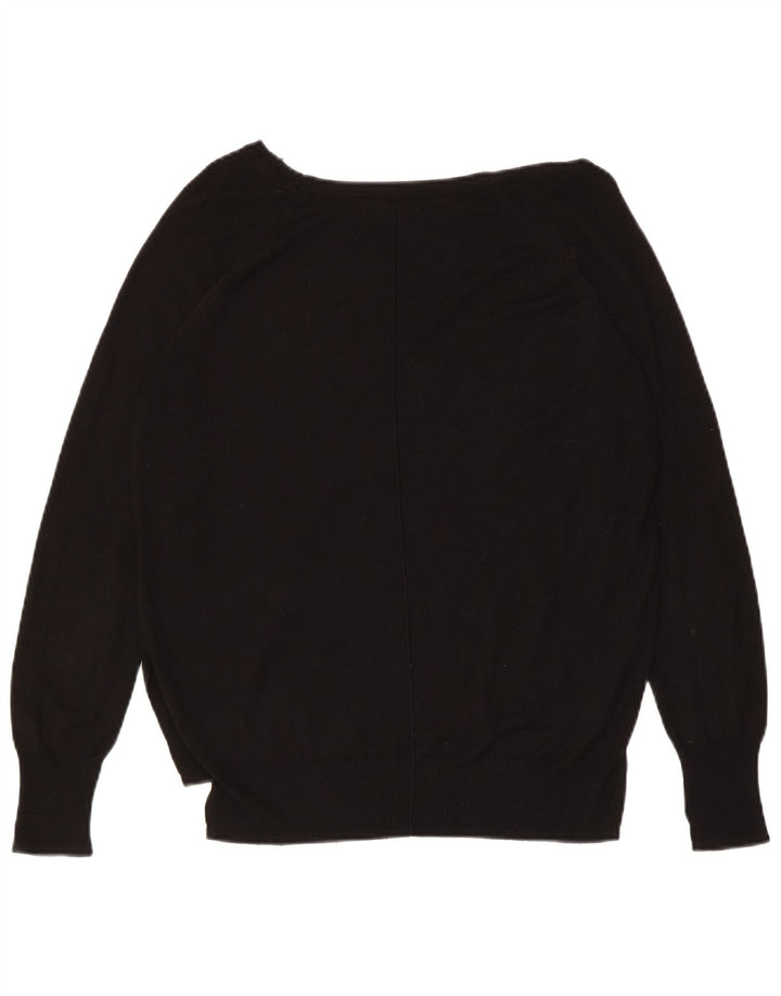 Женский свитер с вырезом «лодочка» ZARA UK 14, большой, черный, синтетический