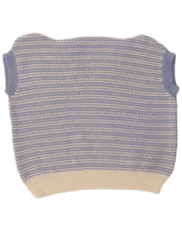 ВИНТАЖНАЯ женская майка-майка UK 18 XL в синюю полоску