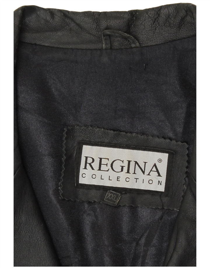 Мужская кожаная куртка Retina UK 44 2XL черная кожа