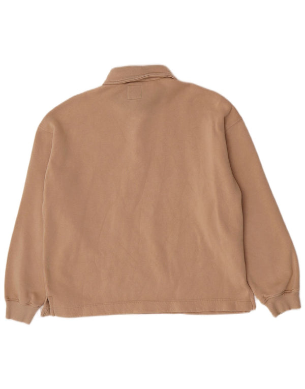 Свитшот Zara для девочек 13-14 лет, бежевый, хлопок