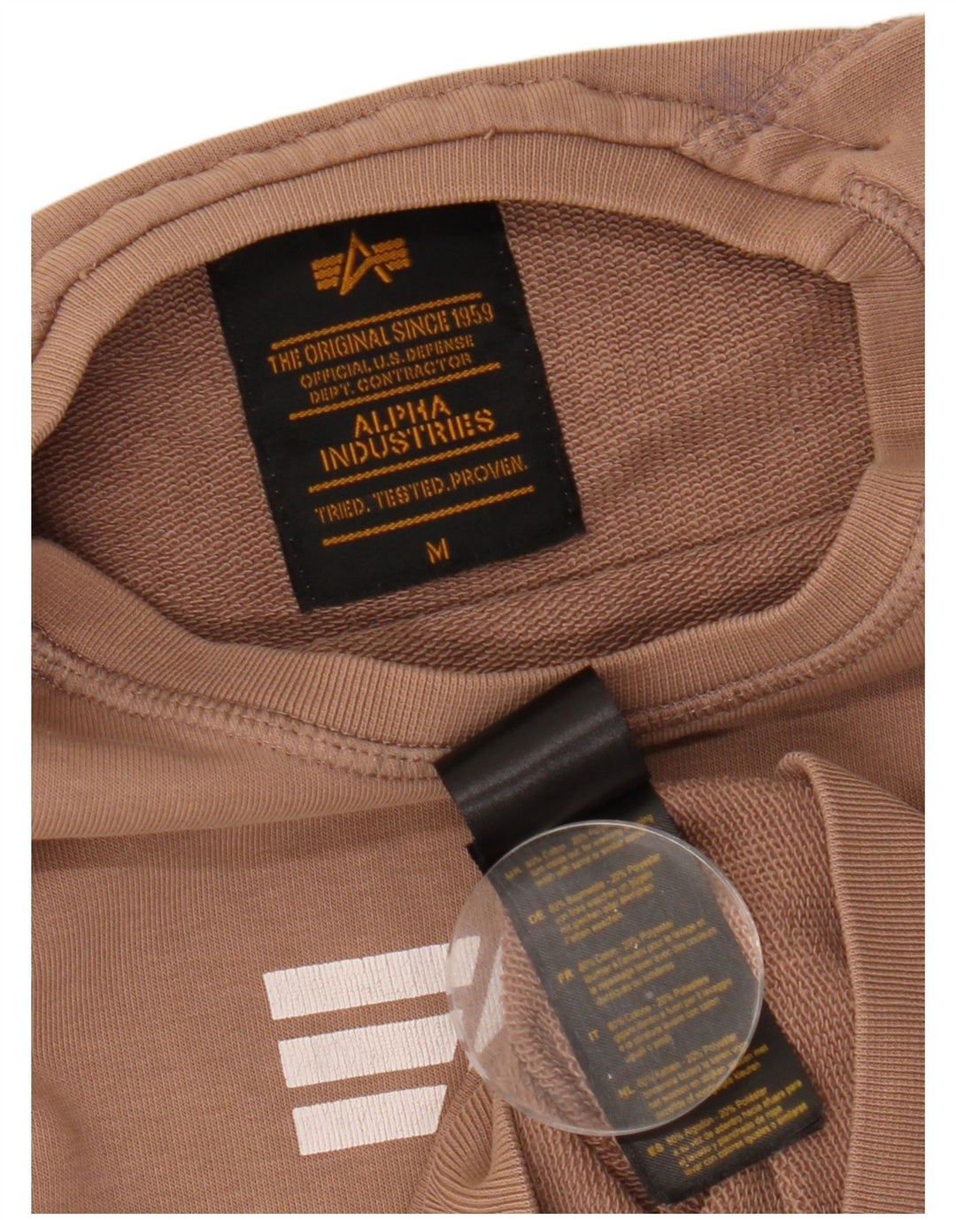 ALPHA INDUSTRIES Женский свитер с рисунком UK 14 Средний Коричневый