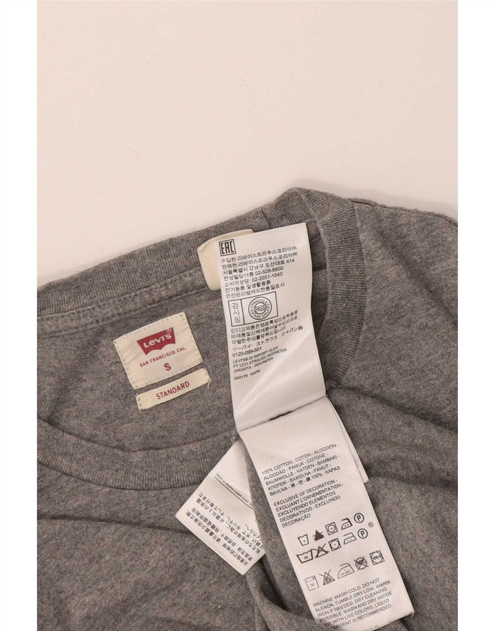 Мужской топ стандартного кроя Levi's, длинный рукав, маленький серый хлопок с крапинками
