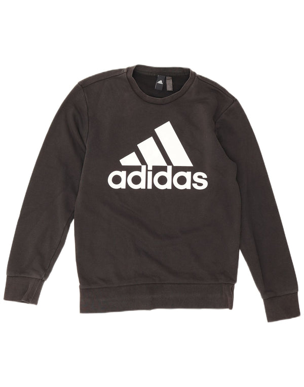 Мужской свитер с рисунком Adidas, маленький черный хлопковый джемпер