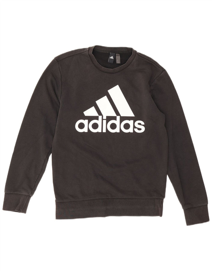 Мужской свитер с рисунком Adidas, маленький черный хлопковый джемпер