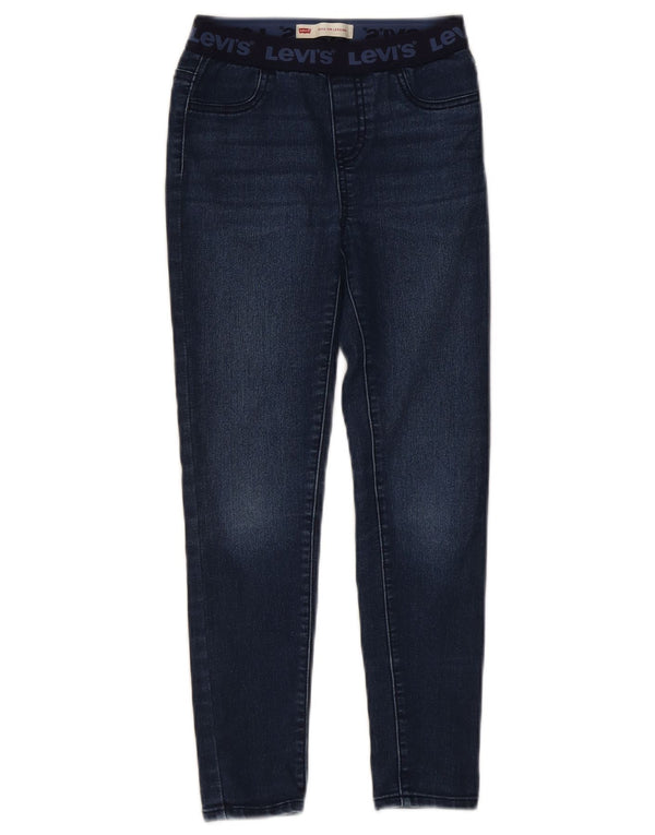 LEVI'S Girls Jegging Jeans 7-8 Years W21 L22 Navy Blue Cotton