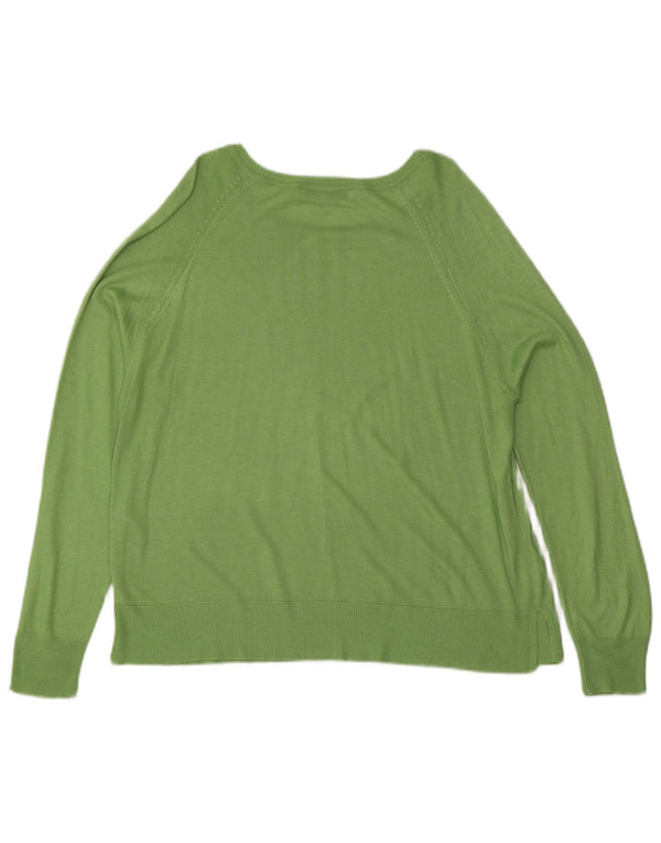 Женский джемпер с вырезом «лодочка» Zara UK 14, средний зеленый вискоза