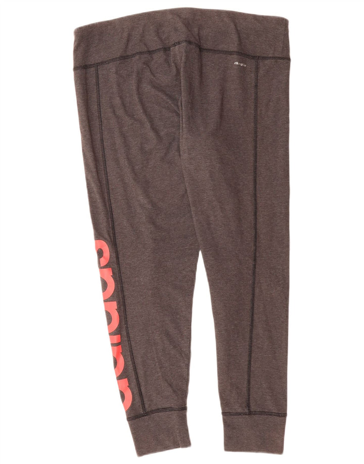 Женские леггинсы Adidas Climalite с рисунком UK 20/22 XL, серый полиэстер
