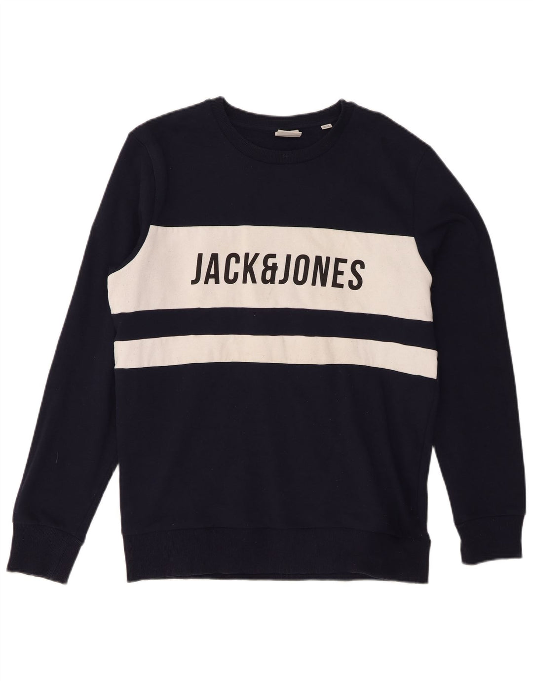 Мужской свитшот с рисунком Jack & Jones, большой темно-синий, цветных блоков