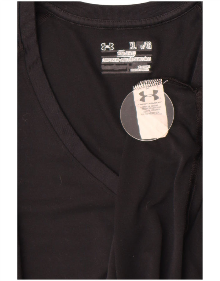 Женская футболка Under Armour Top UK 18 XL, черный полиэстер