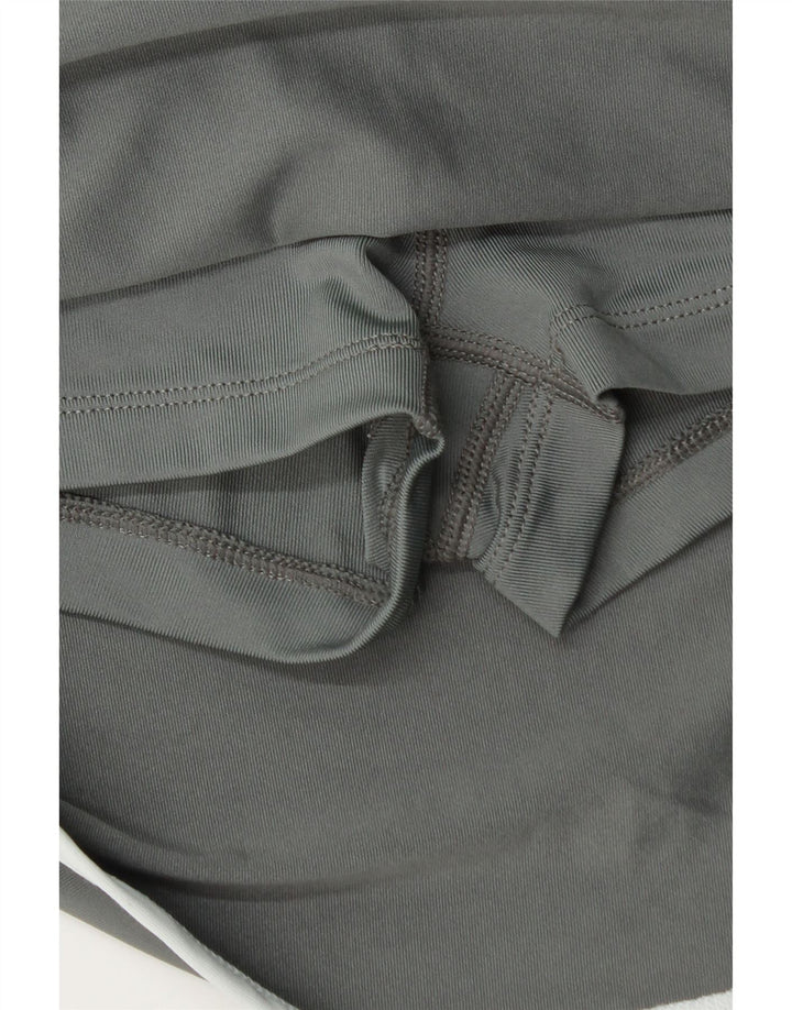 Женские шорты Nike Dri Fit UK 14, большие серые, полиэстер с цветными блоками