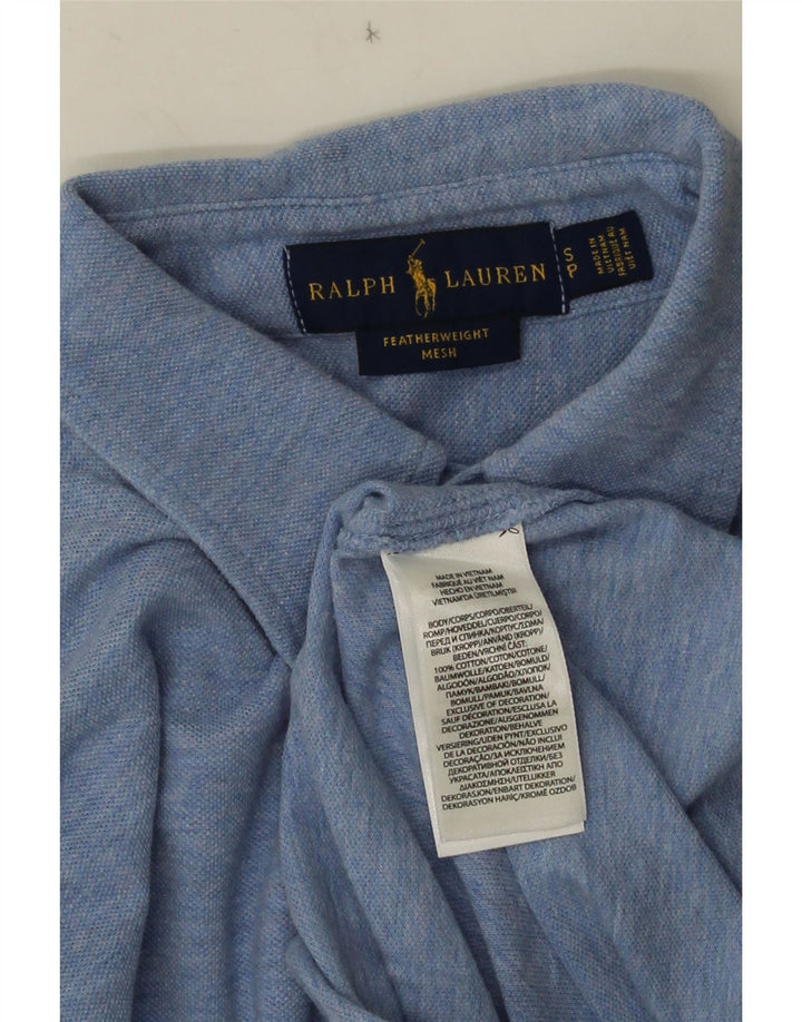 Мужская рубашка из полулегкой сетки Ralph Lauren, маленький синий хлопок