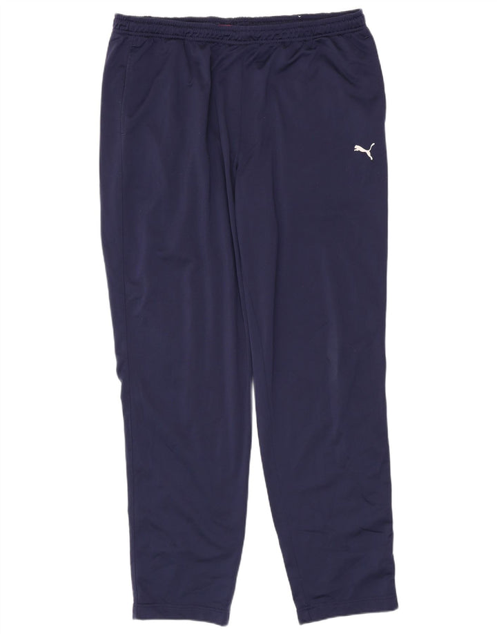 Мужские спортивные брюки Puma 2XL темно-синие из полиэстера