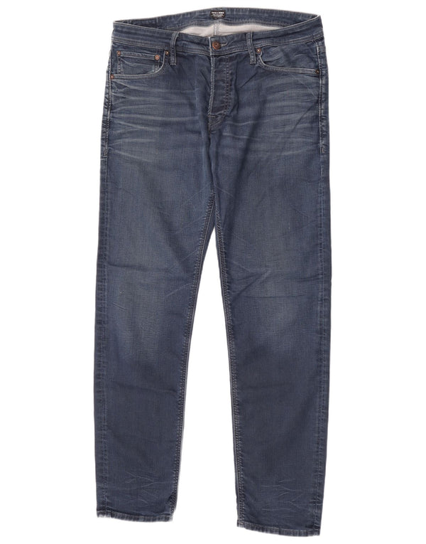 Мужские узкие джинсы Jack & Jones W36 L34, синие, хлопок
