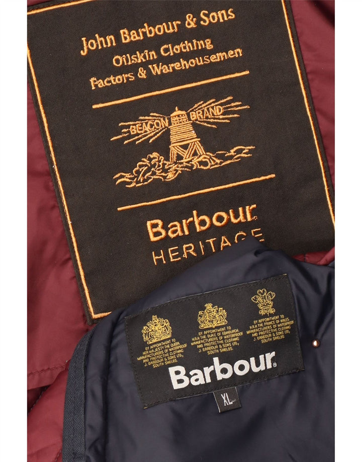 Мужская стеганая куртка BARBOUR Heritage UK 42 XL темно-синяя