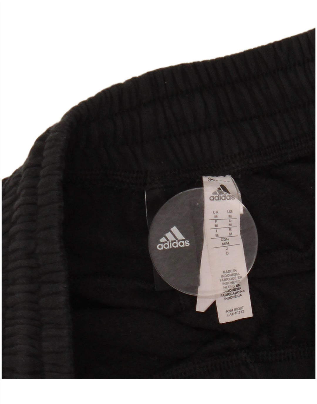 Мужские спортивные брюки ADIDAS, хлопок среднего размера, черные