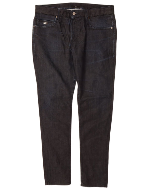Мужские джинсы скинни Hugo Boss W34 L30 темно-синие, хлопок