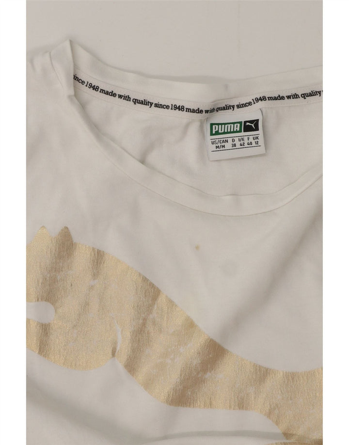 Женская футболка с рисунком PUMA Top UK 12, средний белый