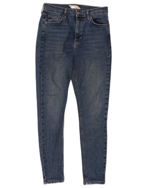 Женские джинсы скинни Topshop UK 12 Medium W30 L27 Синие, хлопок