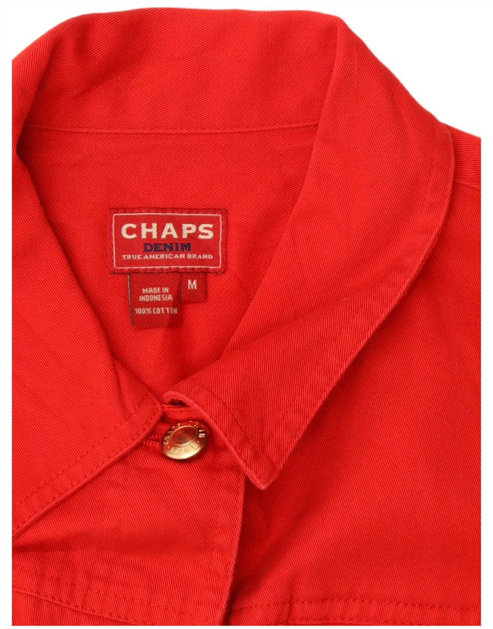 Женская джинсовая куртка CHAPS UK 14, хлопок среднего красного цвета