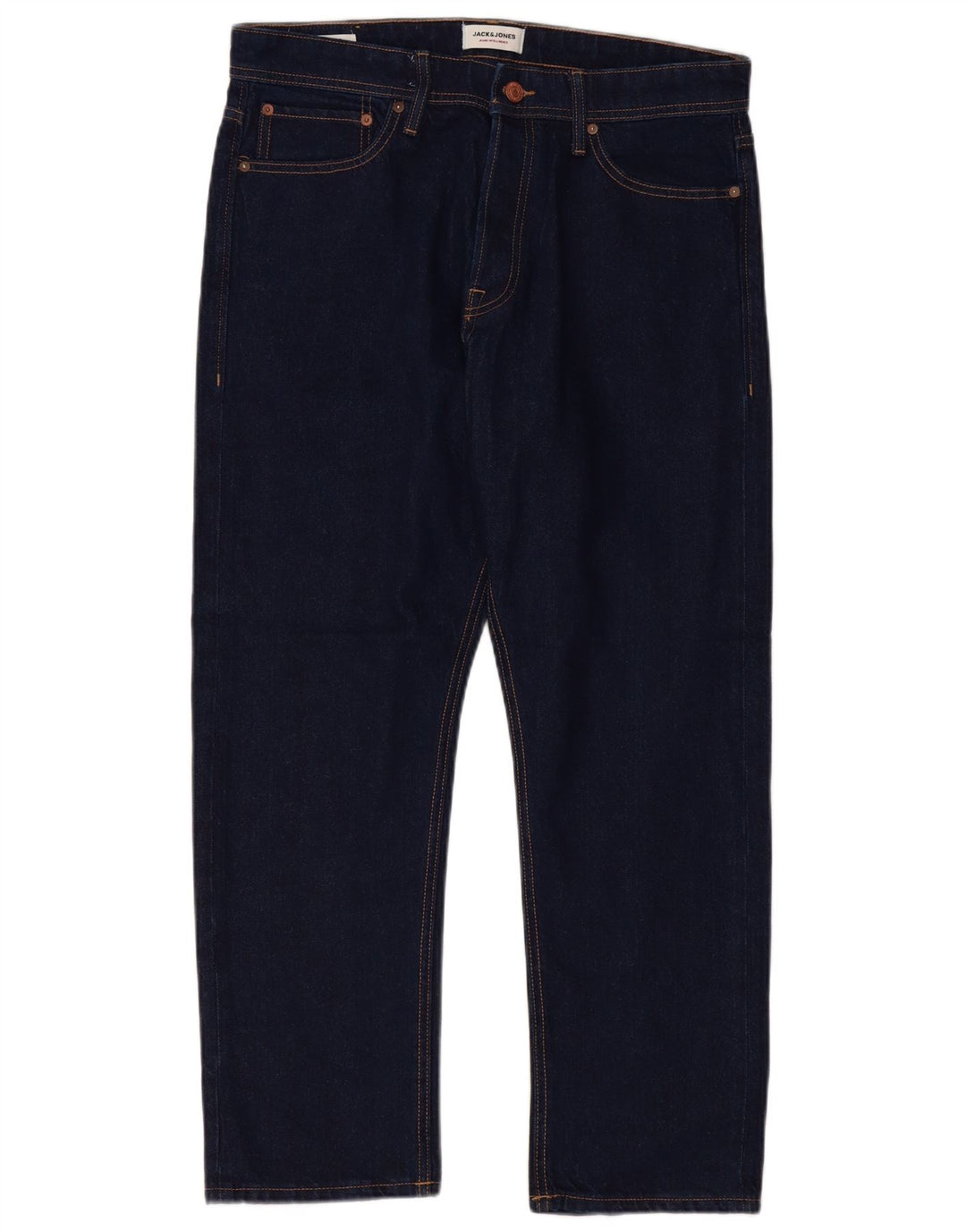 Мужские прямые джинсы Jack & Jones W34 L30 темно-синие, хлопок