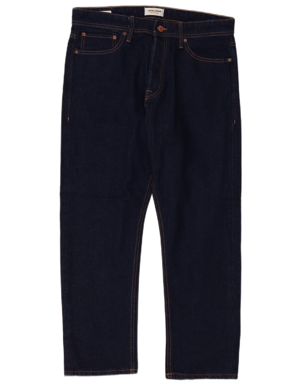 Мужские прямые джинсы Jack & Jones W34 L30 темно-синие, хлопок