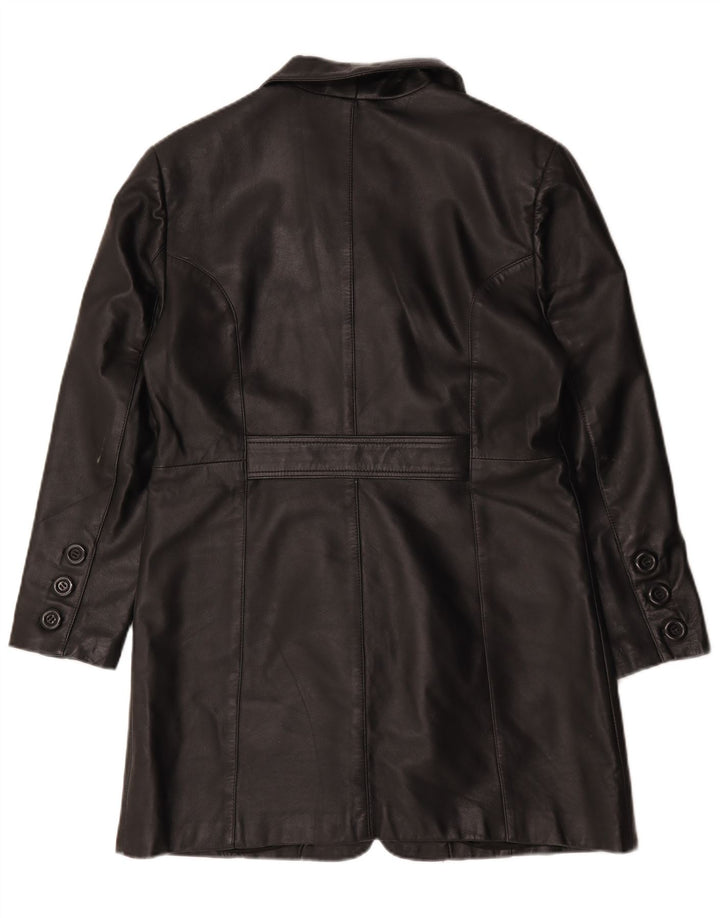 Женское кожаное пальто Akaso UK 18 XL, черное кожаное