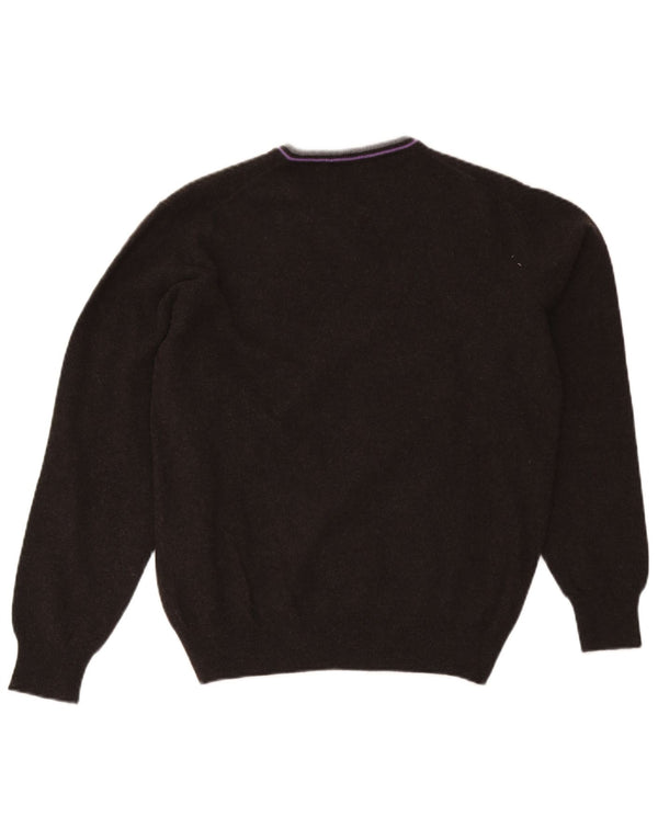 Мужской джемпер с v-образным вырезом Fred Perry, размер XL, черная шерсть