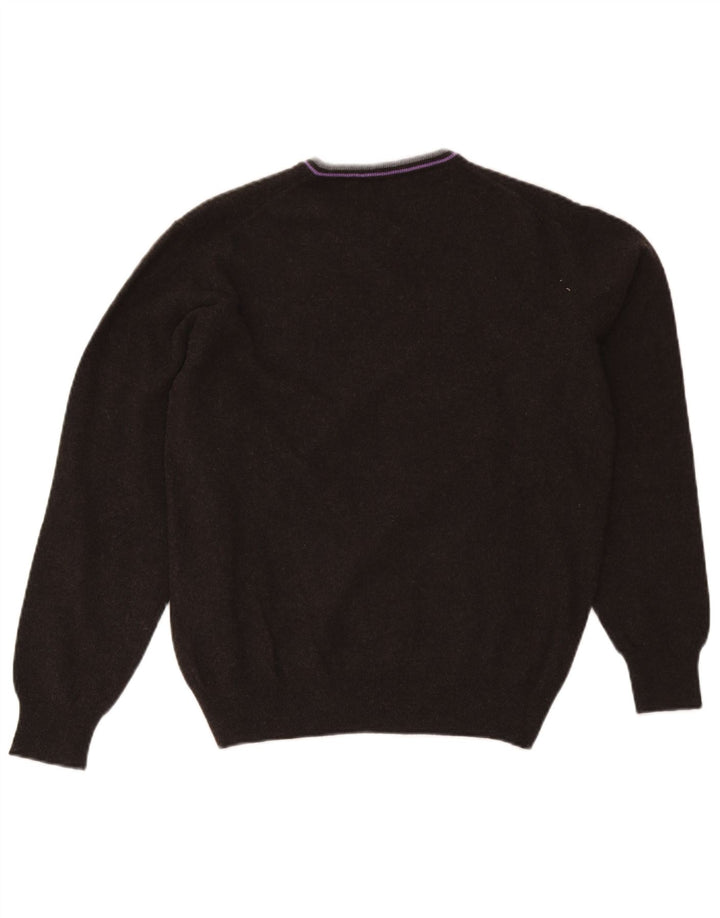 Мужской джемпер с v-образным вырезом Fred Perry, размер XL, черная шерсть