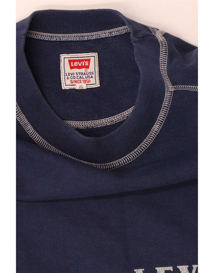 Мужской топ Levi's с длинным рукавом, средний темно-синий, хлопок с цветными блоками