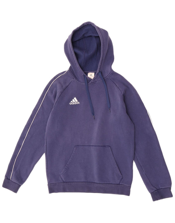 Мужской джемпер с капюшоном Adidas, маленький темно-синий, хлопок