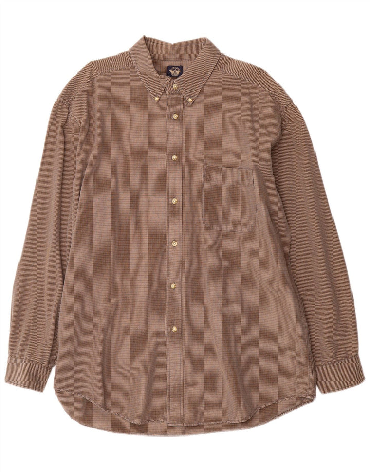 Мужская рубашка Dockers XL, коричневая клетка, хлопок