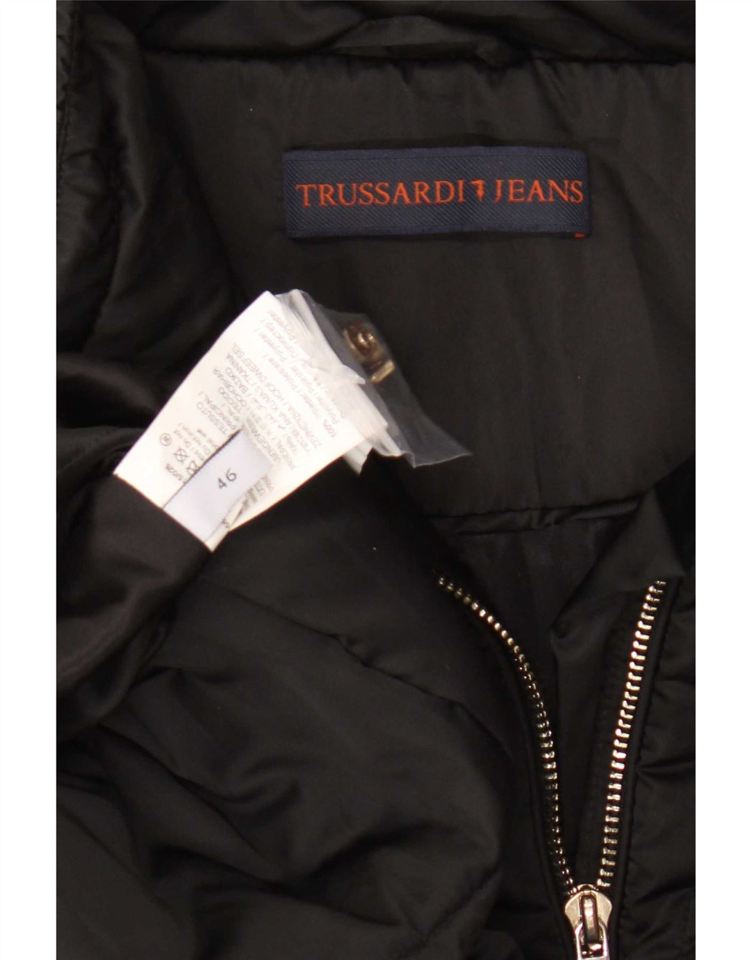 Trussardi Женский пуховик IT 46 Большой Черный Полиэстер