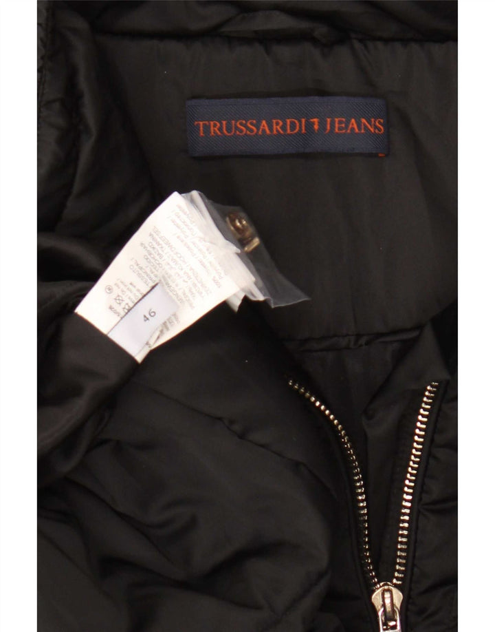 Trussardi Женский пуховик IT 46 Большой Черный Полиэстер