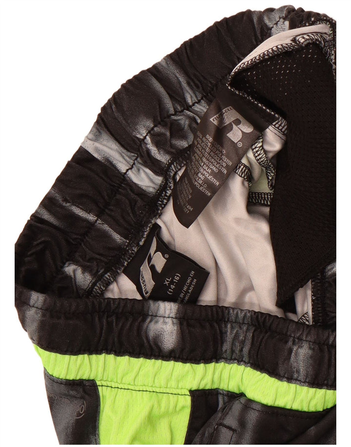 Спортивные шорты Russell Athletic для мальчиков 14–15 лет, XL, полиэстер, черный, тай-дай