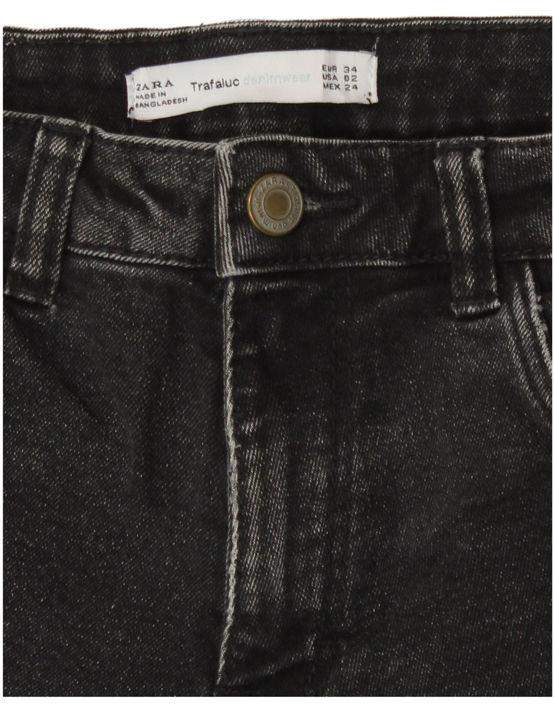 Женские джинсовые шорты Zara EU 34 2XS W24 черные