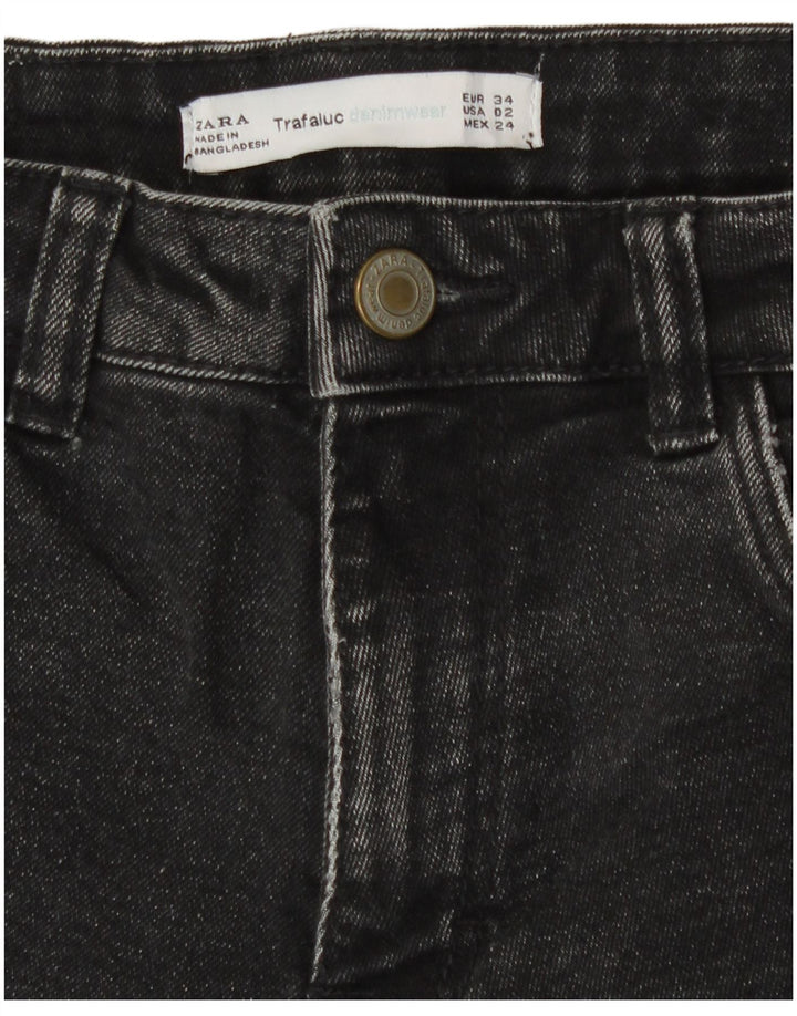 Женские джинсовые шорты Zara EU 34 2XS W24 черные
