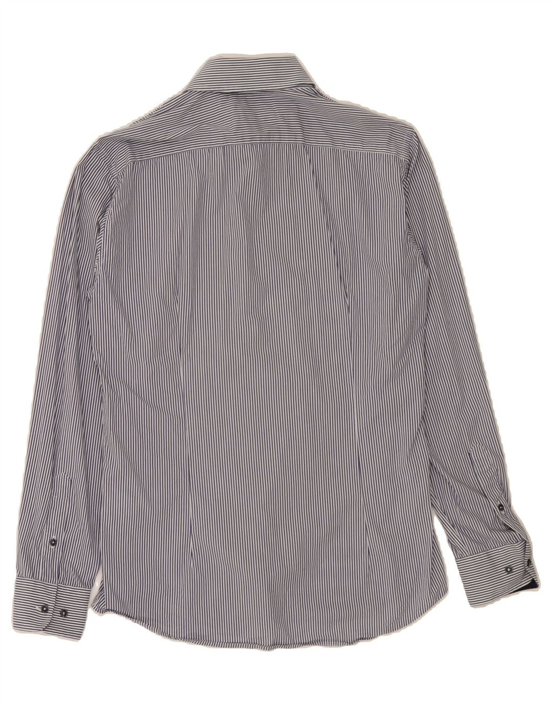 TRUSSARDI JEANS Mens Shirt Size 40 Medium Navy Blue Pinstripe Vintage Trussardi Jeans and Second-Hand Trussardi Jeans from Messina Hembry 