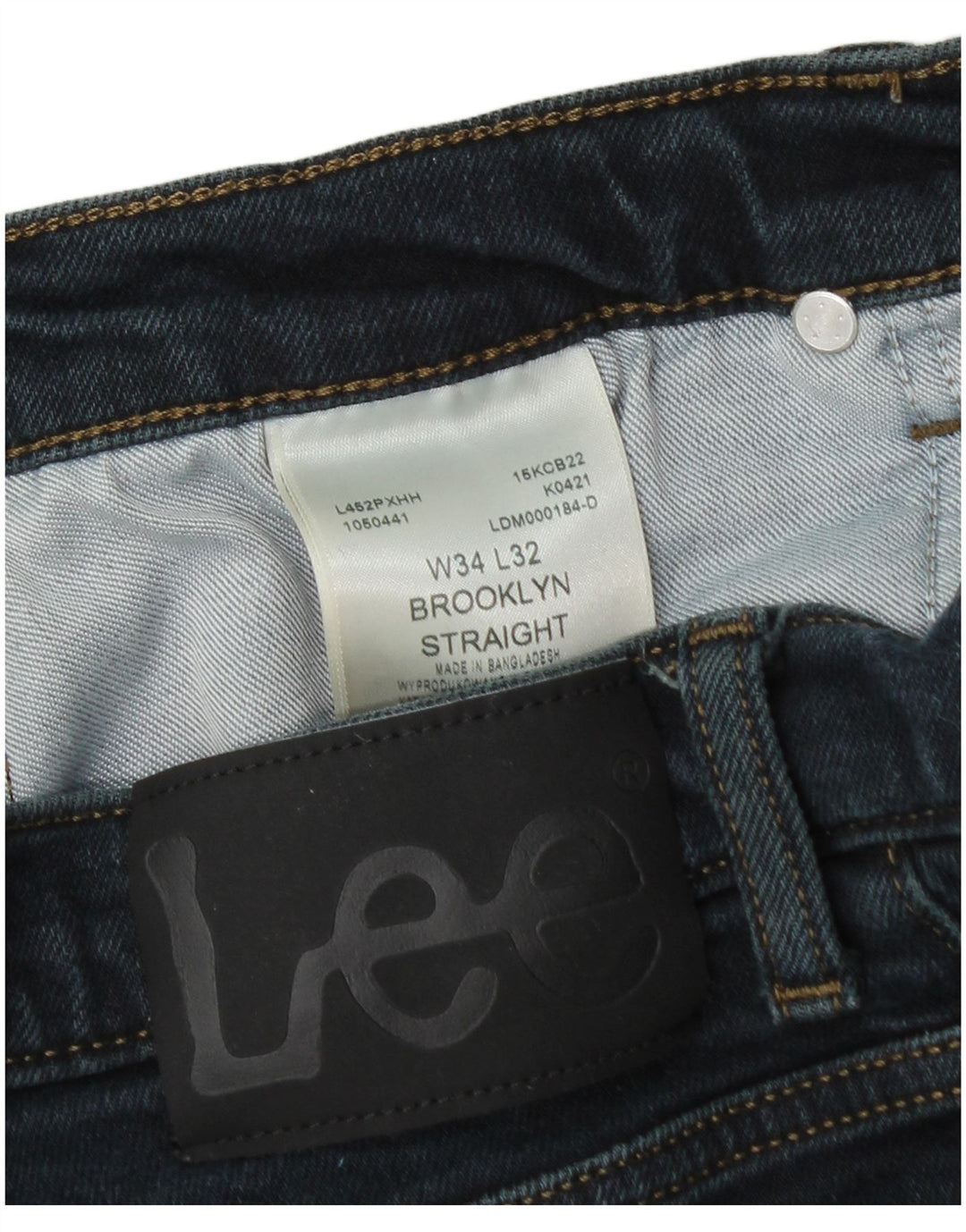 Мужские прямые джинсы LEE Brooklyn W34 L32, синий хлопок