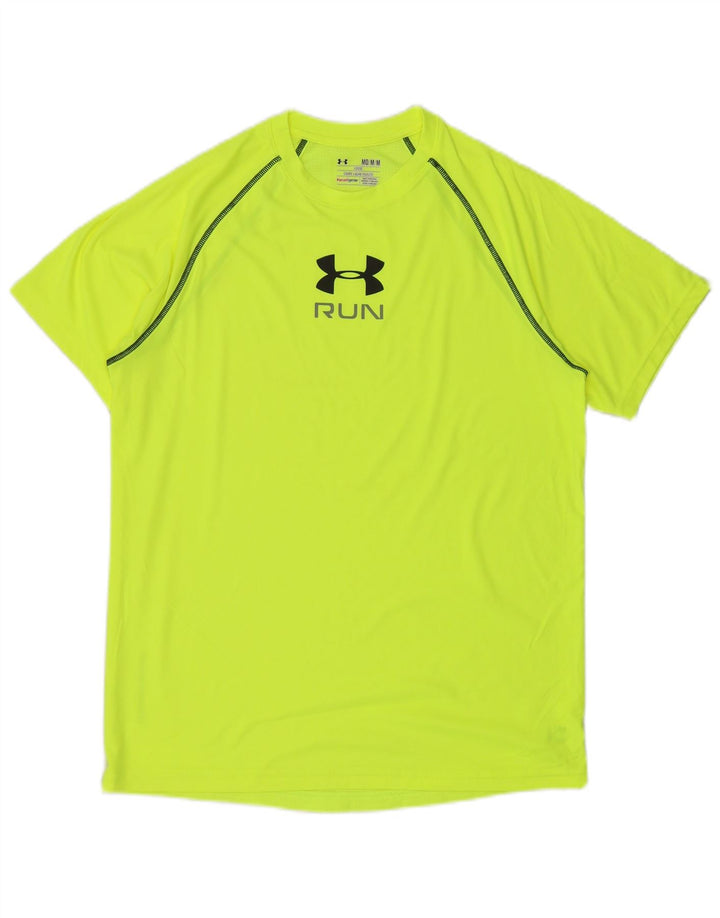 Мужская футболка с рисунком Under Armour Heat Gear, верх, средний зеленый полиэстер