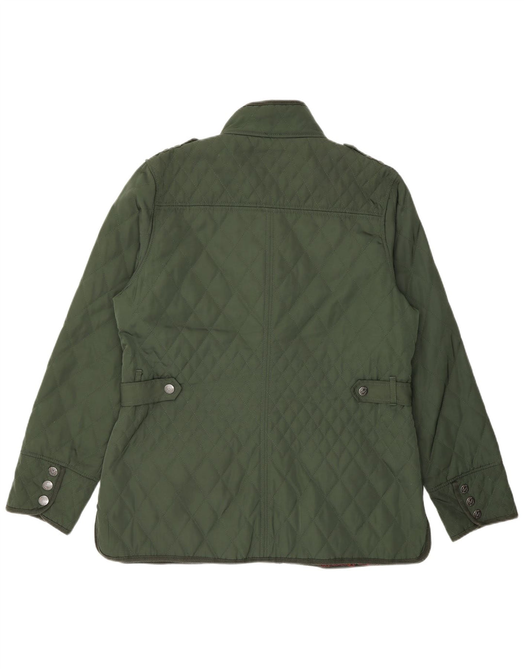 Crew Clothing Женская стеганая куртка в стиле милитари, Великобритания 16, большой зеленый полиэстер