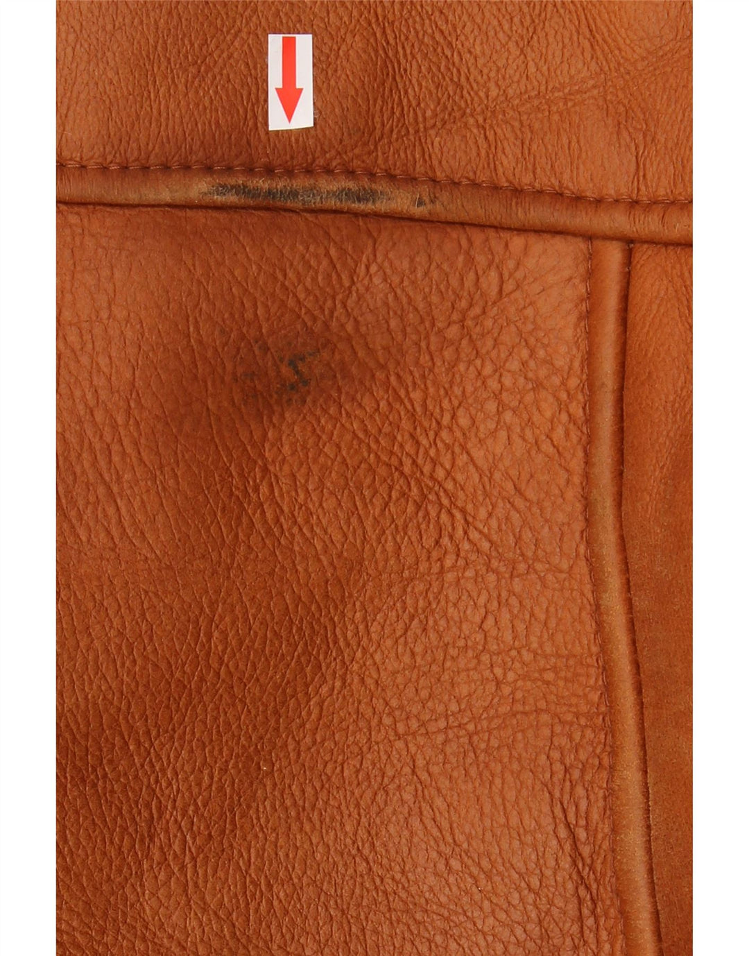 Винтажная мужская короткая дубленка IT 56 3XL Коричневая короткая дубленка