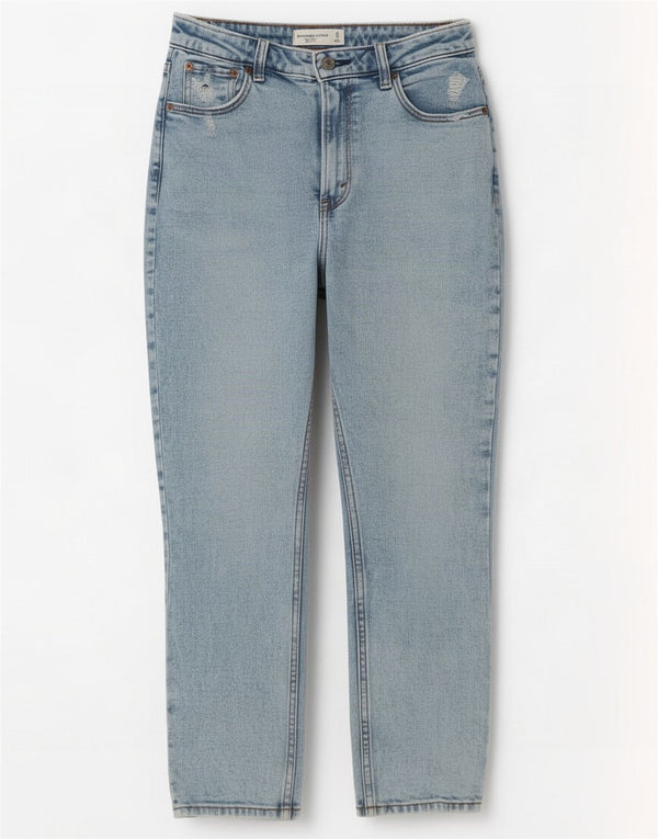 Женские джинсы скинни с потертостями Abercrombie & Fitch США 4, маленькие W27 L26, синие