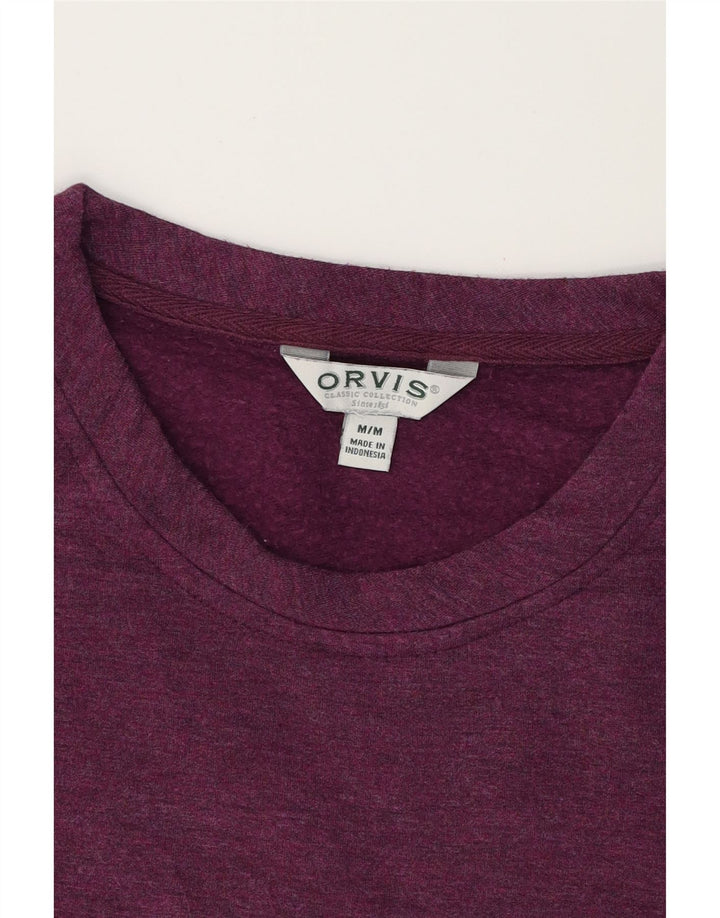 ORVIS Mens Sweatshirt Jumper Medium Burgundy Modal Vintage Orvis and Second-Hand Orvis from Messina Hembry 