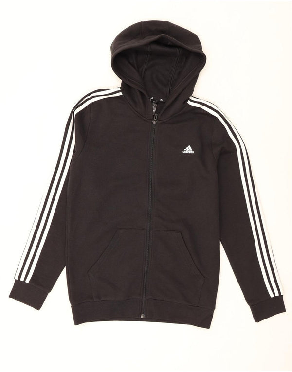 Свитер с капюшоном на молнии для мальчиков Adidas 15-16 лет, черный, хлопок